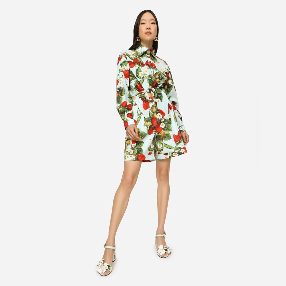 DOLCE & GABBANA STRAWBERRY-PRINT DRILL SHORTS - NEW WITH TAGS - Picture 2 of 12